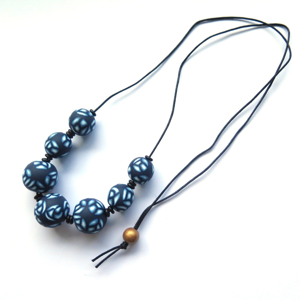 Navy Rose statement necklace