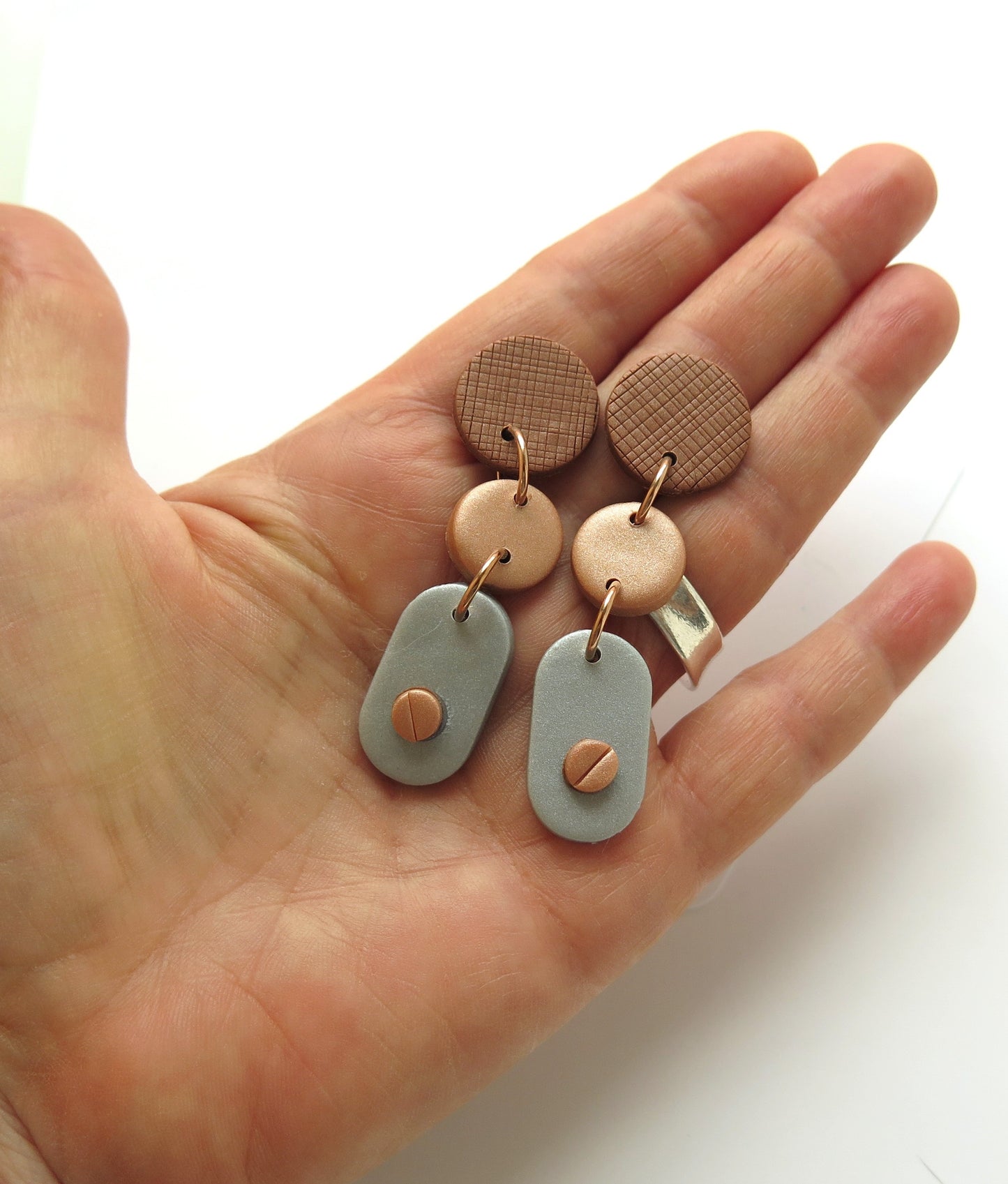 Rivet Drop Earrings Style 2