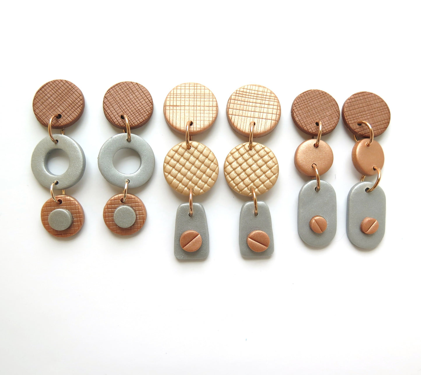 Rivet Drop Earrings Style 1