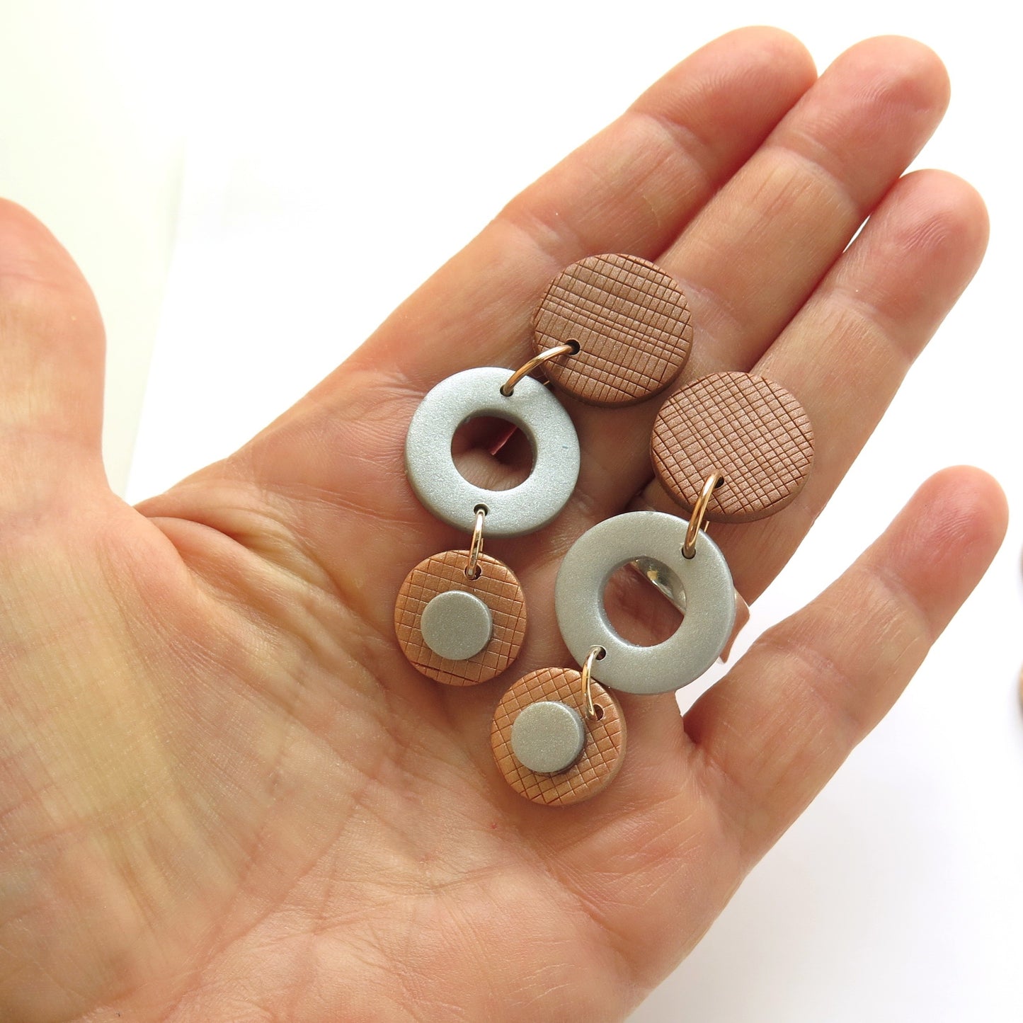 Rivet Drop Earrings Style 3