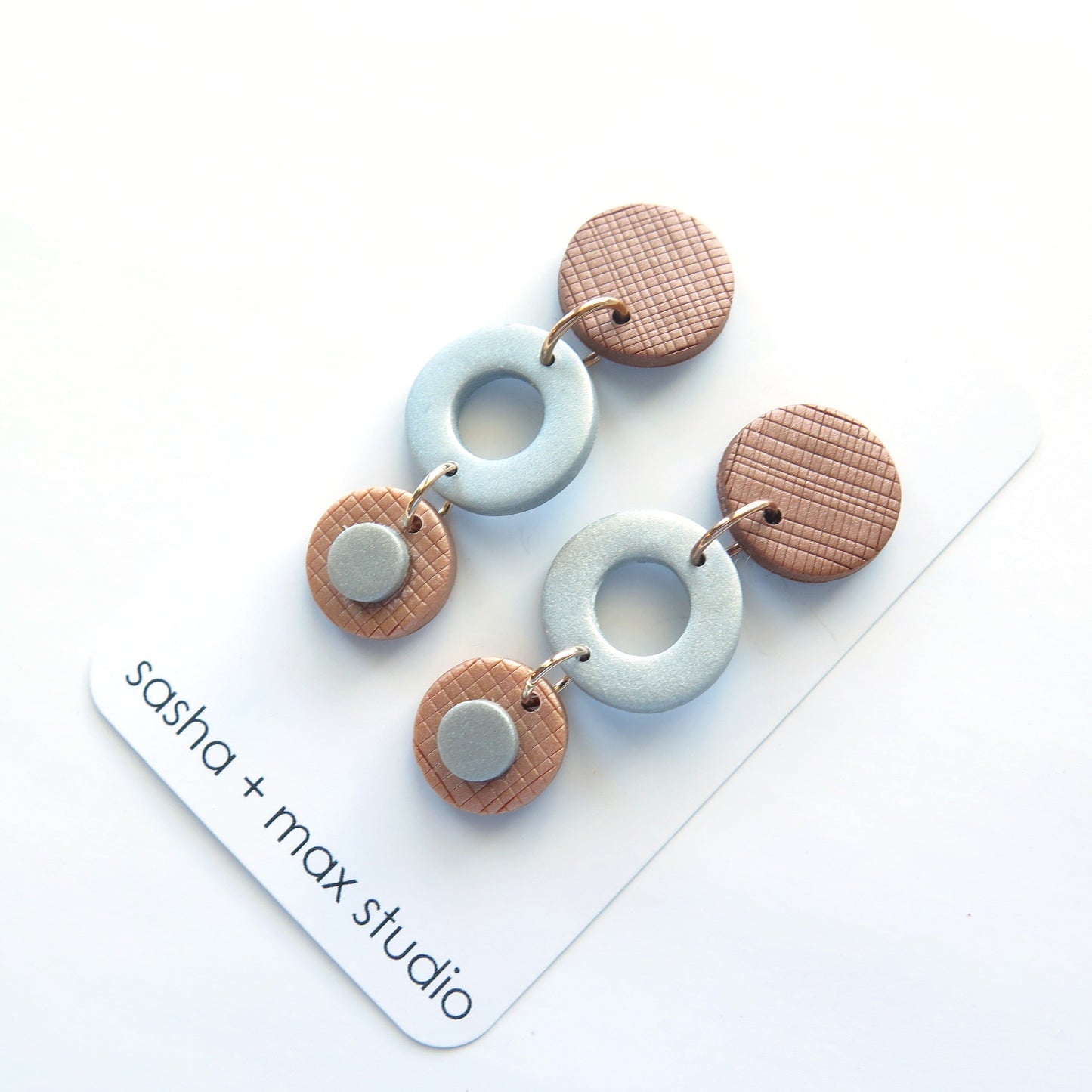 Rivet Drop Earrings Style 3