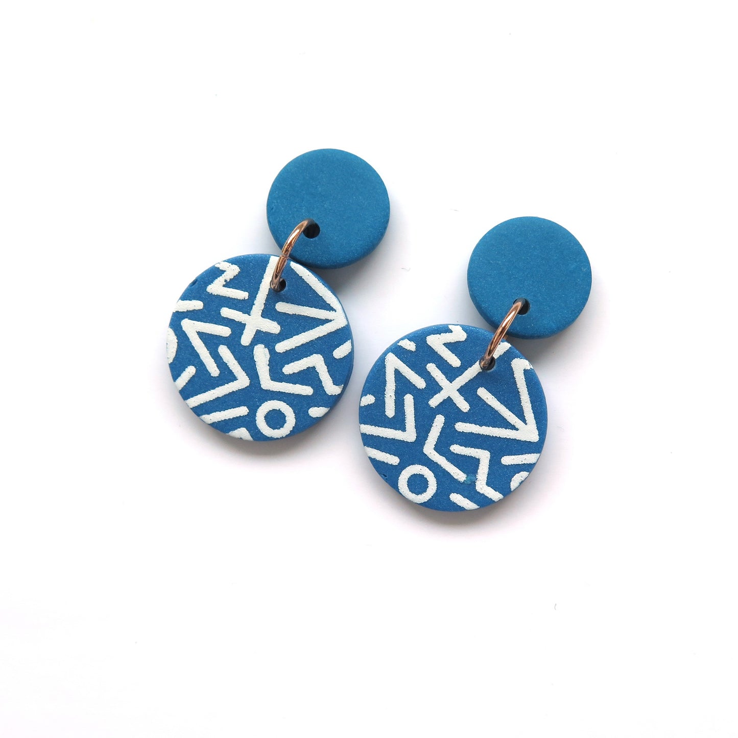 Mega Memphis Blues Earrings - small disc