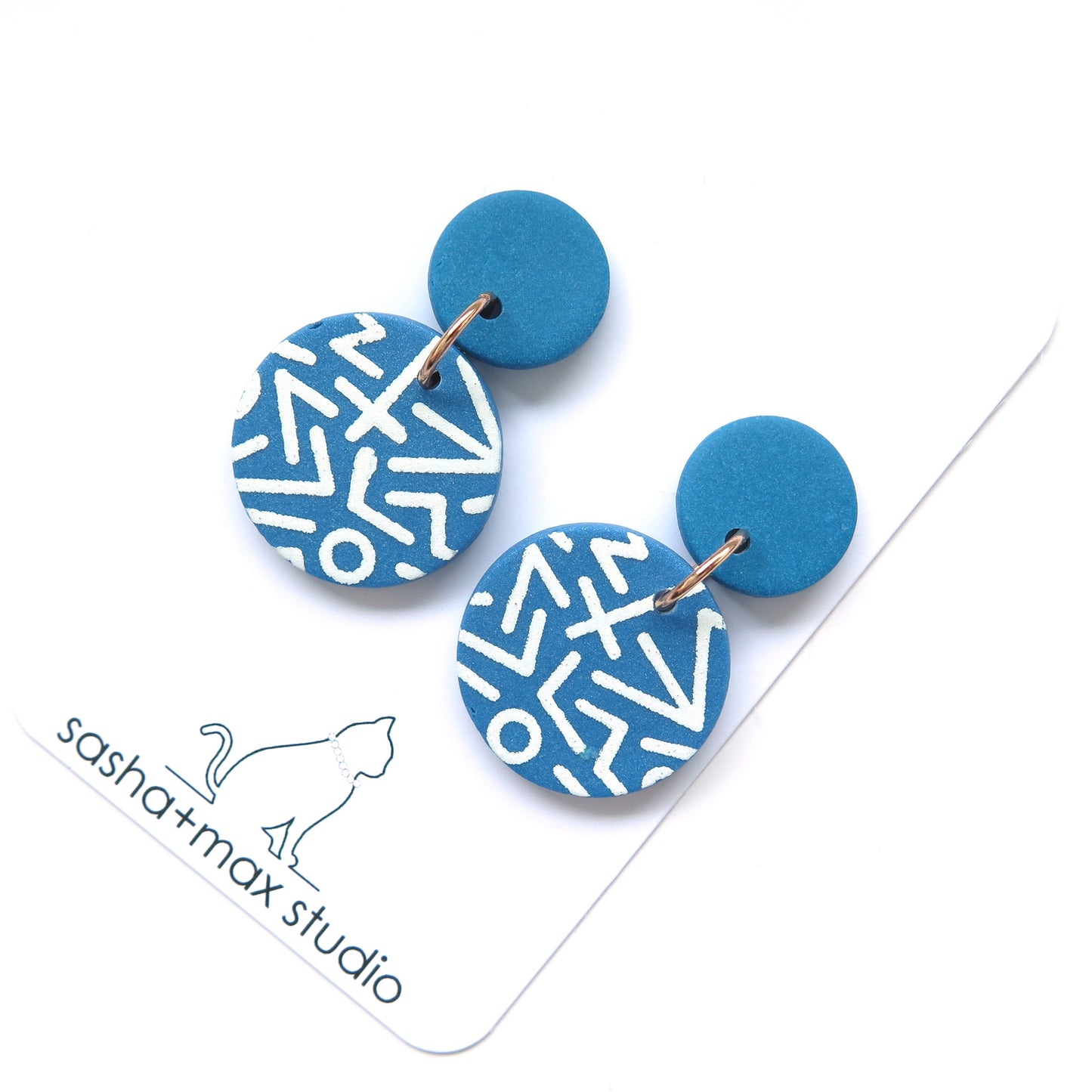 Mega Memphis Blues Earrings - small disc